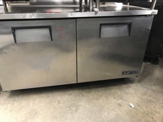 TRUE 60" 2 DOOR WORKTOP FREEZER