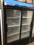 Blue air 2 glass sliding door beverage refrigerator