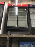 true 2 glass sliding door beverage refrigerator
