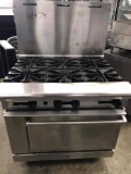AMERICAN RANGE 6 BURNER RANGE WITH OVEN BELOW