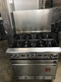 Wolf 6 burner stove w/oven below