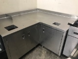 L SHAPE ALL SS WORK TOP TABLE