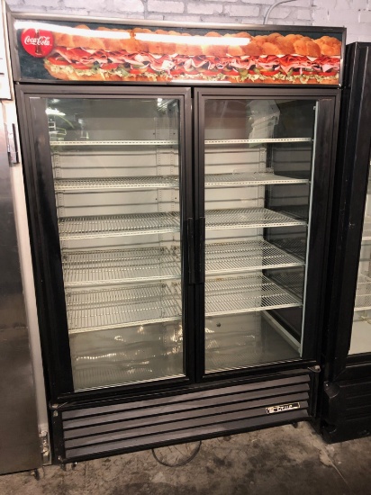 TRUE 2 GLASS DOOR REACH IN MERCHANDISER, MODEL GEM-49