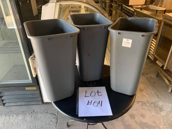 Delamo Tall Grey Trash Bins