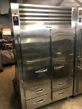 TRAULSEN 2 SS DOOR REFRIGEATOR W/BOTTOM DRAWERS