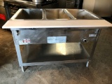 DUKE 3 COMPARTMENT GAS STEAM TABLE, MODEL WB303P-M
