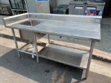 All S.S Single Compartment Sink 72 1/4 x 30