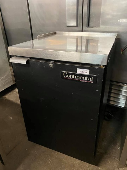 Continental Refrigerator BBC24 24" Black Refrigerated Back Bar Storage Cooler