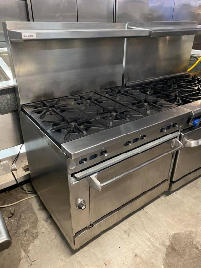Jade Range 6 Burner Gas Range w/Oven Below & Overshelf