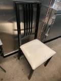 Black w/ White cushion Dining Chairs