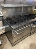 Jade Range 6 Burner Gas Range w/Oven Below & Overshelf