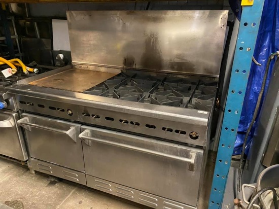 Wolf 6 Burner Range, 24" Griddle, & 2 Ovens Below (Gas)