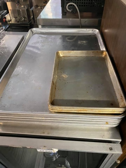 Lot Of Sheet Pans, Full Size x8 Half Size x3