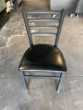 Black Metal Dining Chairs w/Cushion