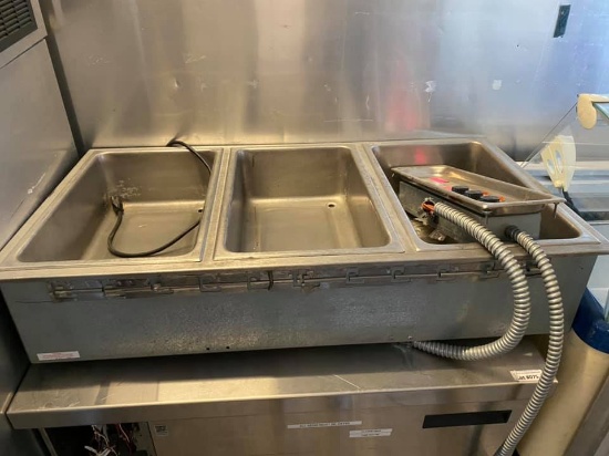 APW Wyott HFW-3 Insulated Three Pan Drop In Hot Food Well 208v./1ph.