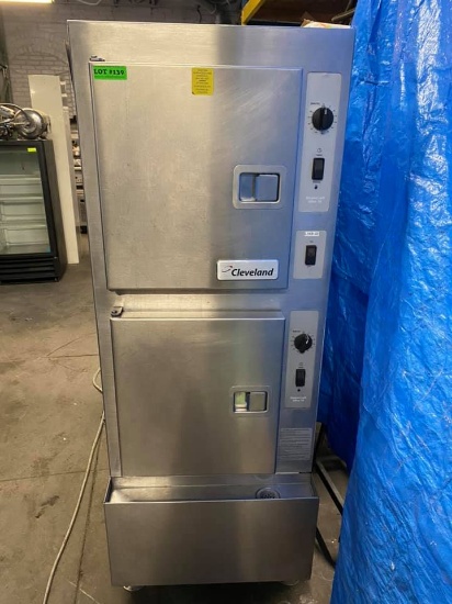 Cleveland 24CGA10 (10) Pan Convection Steamer - Cabinet, Descaling Port, Natural Gas