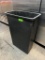 Black Plastic Trash Bin