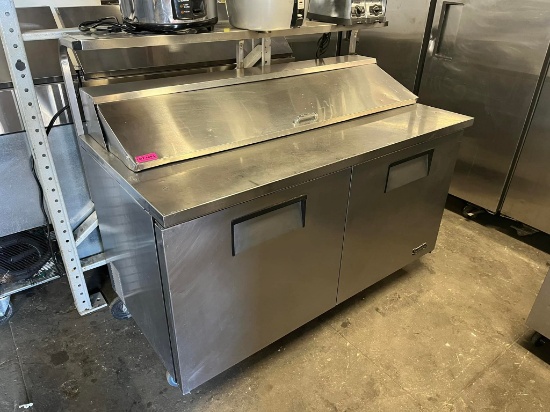 True 60” Prep Table w/Overshelf