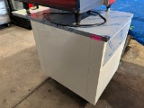 48” (W) x 24” (D) x 33 1/2” (H) Custom Made Table w/Trash Bin
