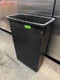 Black Plastic Trash Bin