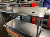 72” (W) x 30” (D) x 37” (H) All S.S Worktable w/Bottom Shelf & Appliance holes