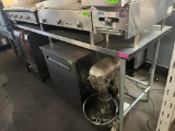 96” (W) x 30” (D) x 38” (H) S.S Worktop Bakery Table w/Open Bas