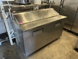 True 60” Prep Table w/Overshelf