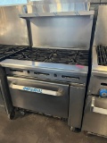 Imperial 6 Burner Gas Range w/Oven below & Overshelf