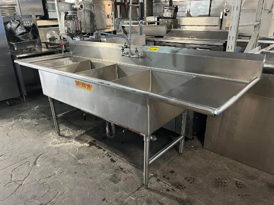 Universal Heavy Duty S.S Bakery 3 Compartment Sink