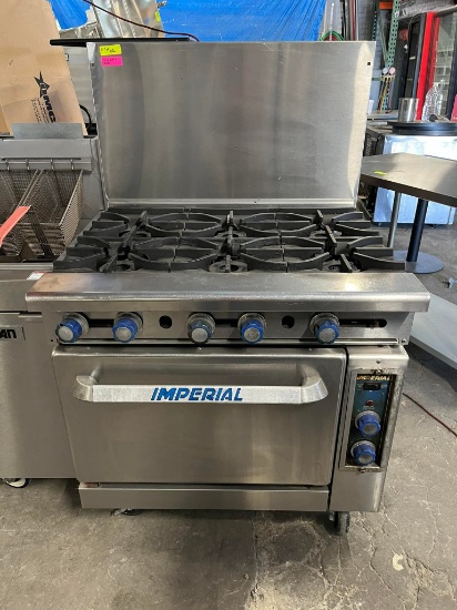 Imperial 6 Burner Range w/Convection Oven Below Gas