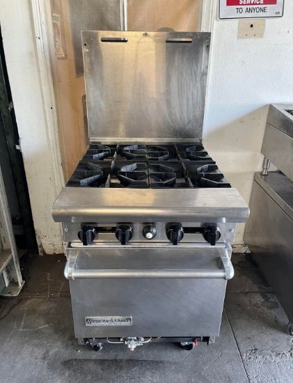 American Range 4 Burner Gas Range w/Oven Below