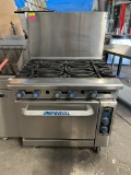 Imperial 6 Burner Range w/Convection Oven Below Gas