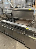 Imperial 4 Burner , 24” Griddle & 2 Ovens Below Gas Combination Range