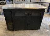 True 2 Door Back Bar Refrigerator