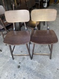 Brown Wooden Bar Height Chairs