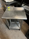 18” in. x 24” in. Worktable w/Backsplash
