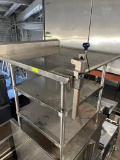 36” in. x 36” in. Worktable w/Backsplash & Can Opener