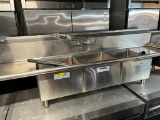 3 Compartment Sink 90” in.  x 24” in.