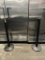 Lavi Industries Beltrac Retractable Belt Barrier Black Post, Black Belt