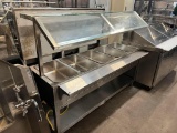 Aerohot 72 1/2” 5 Well Gas Steam Table W/Sneeze Guard