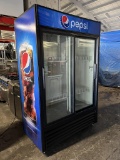True 2 Sliding Glass Door Merchandiser Refrigerator