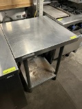 24” x 24” S.S Worktop Table w/Galvanized Bottom Shelf