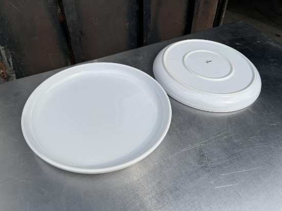 Vertex White Round Porcelain Restaurant Plates