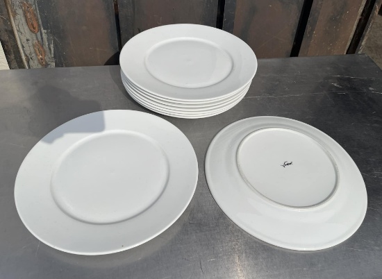 Vertex White Round Porcelain Restaurant Plates