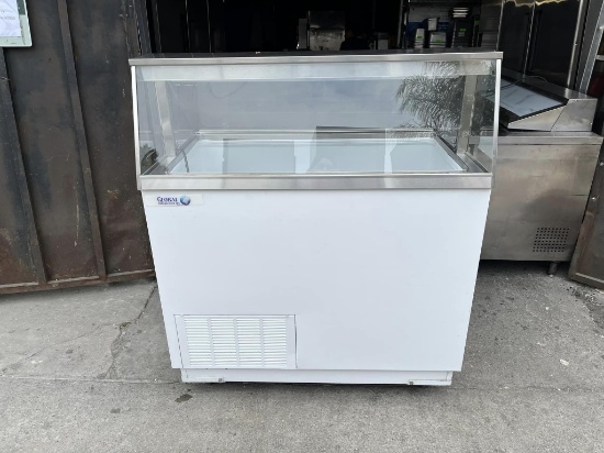 Global 48" Ice Cream Dipping Cabinet