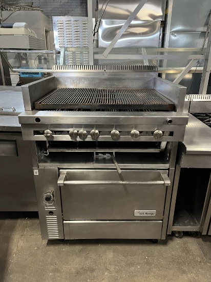 US Range 36 Cuisine Series Heavy Duty Gas Range Charbroiler/Broiler W/ Adjustable Cast Iron Radiants