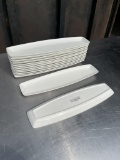 London Vertex White Porcelain Restaurant Plates