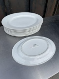 Oneida White Oval Porcelain Restaurant Plates