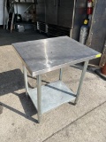 30” x 24” S.S Worktop Table w/ Galvanized Bottom Shelf