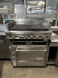 US Range 36 Cuisine Series Heavy Duty Gas Range Charbroiler/Broiler W/ Adjustable Cast Iron Radiants